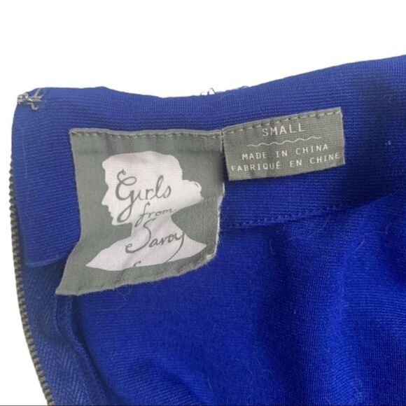 Anthropologie Girls from Savory Blue Dress - Picture 6 of 7